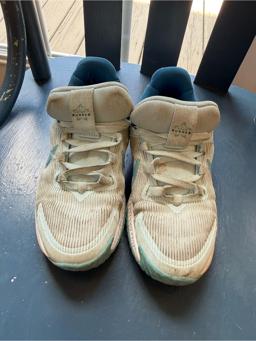 Nike Kids Teal and Light Mint Athletic Sneakers